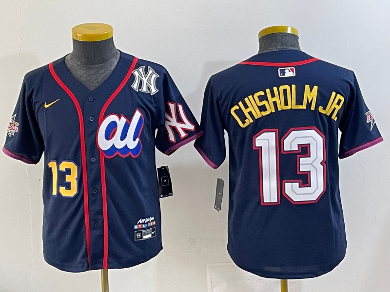 Youth 2025 New York Yankees #13  Chisholm Jr Nike MLB All Star Jersey style 725001->youth mlb jersey->Youth Jersey